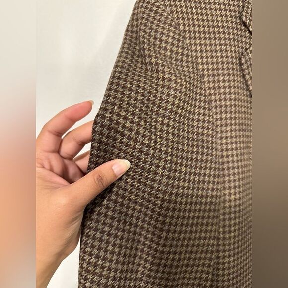 Ermenegildo Zegna Brown houndstooth Preppy Wool Cashmere Sportcoat Blazer Sz 52 - Picture 3 of 9